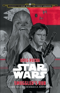 JOURNEY TO STAR WARS: THE FORCE AWAKENS: SMUGGLER'S RUN: A HAN SOLO ADVENTURE.By Greg Rucka.Illustrated by Phil Noto.Disney LucasFilm Press.On sale: September, 4, 2015.Price: $12.99 US/$13.99 CAN.ISBN: 978-1-4847-2495-8/eBook: 978-1-4847-2499-6.Ages: 10 – 14.Available: Wherever books and eBooks are sold.Short Description: In this story, set between Star Wars: A New Hope and Star Wars: The Empire Strikes Back, Han and Chewie must fly the Millennium Falcon on a top-secret mission for the Rebellion, while evading ruthless bounty hunters and a relentless imperial agent..Long Description: It is a period of civil war. The heroic freedom fighters of the REBEL ALLIANCE have won their most important victory thus far with the destruction of the Empire’s ultimate weapon, the DEATH STAR. But the Rebellion has no time to savor its victory. The evil Galactic Empire has recognized the threat the rebels pose, and is now searching the galaxy for any and all information that will lead to the final destruction of the freedom fighters. For the MILLENNIUM FALCON’s crew, who saved the life of Luke Skywalker during the Battle of Yavin, their involvement with the rebels is at an end. Now HAN SOLO and CHEWBACCA hope to take their reward and settle some old debts…